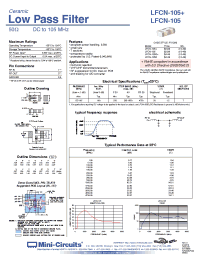 Datasheet LFCN-105D+ manufacturer Mini-Circuits